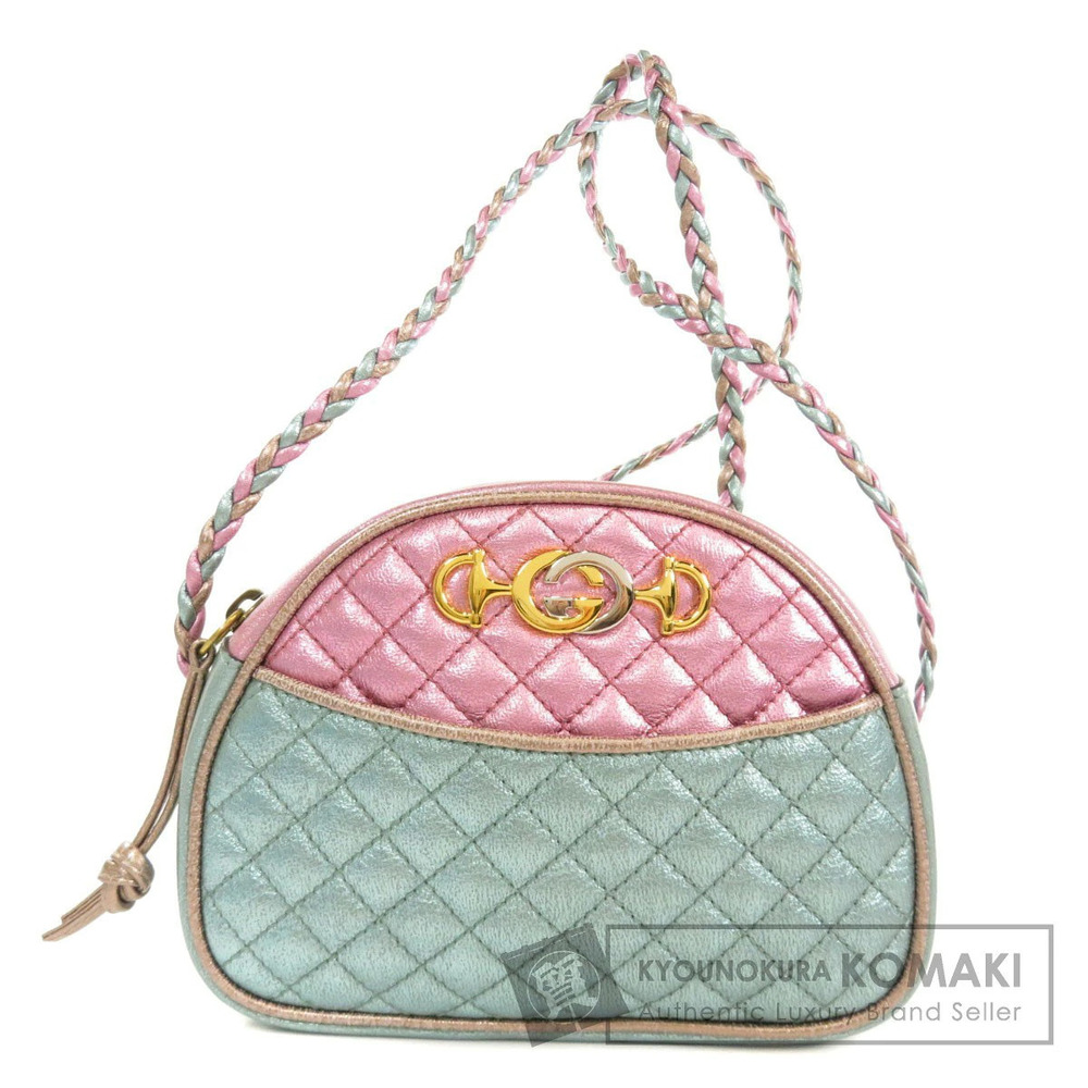 Gucci Bag Calfskin blue Quilted Trapuntata Laminated pink - Picture 2 of 11